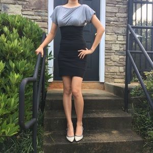 🔺️Sold🔺️ Gray/Black kimono sleeves Sheath Dress